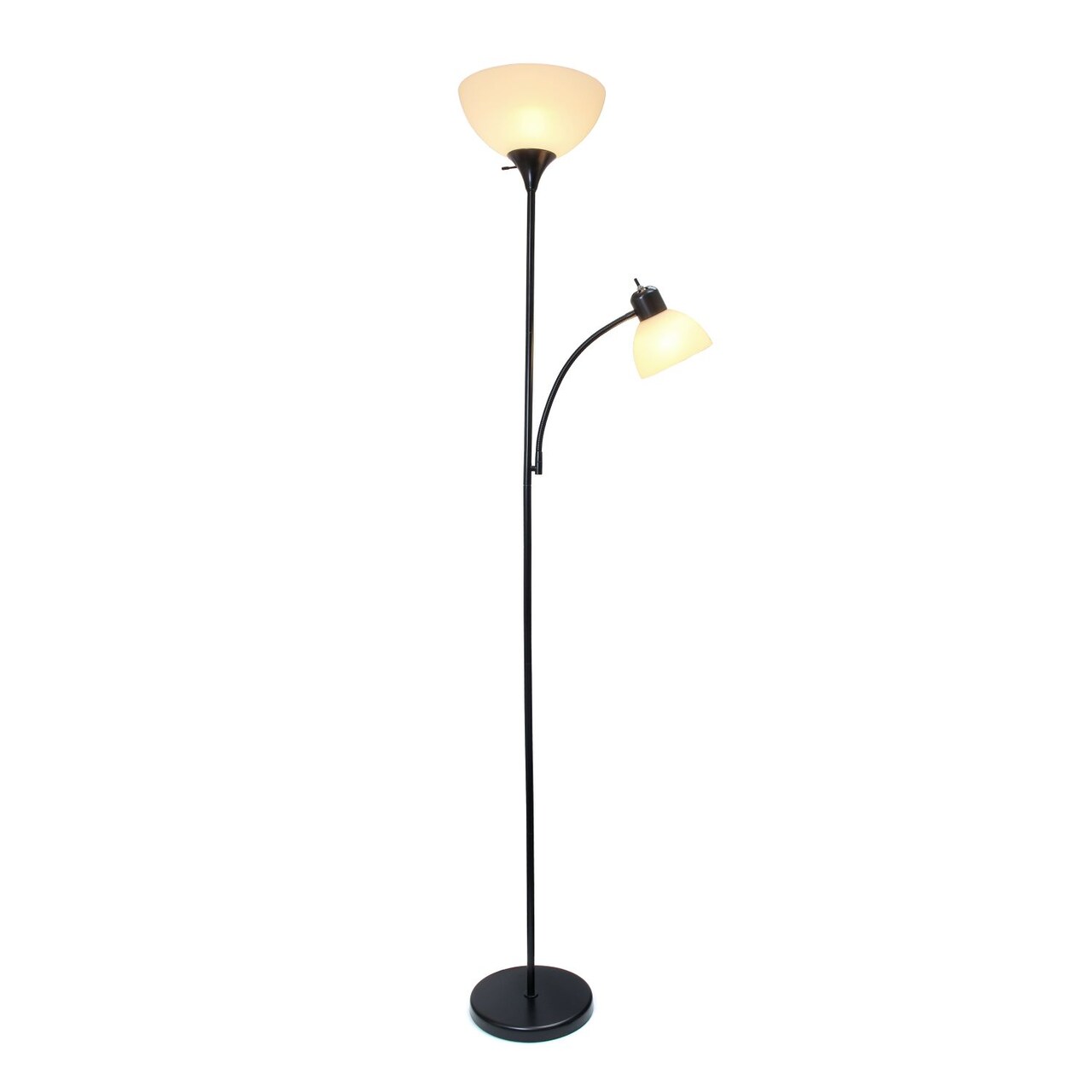 Mod Lighting and Decor Floor Lamp with Reading Light - 71.5" - Black